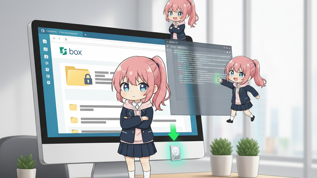 閲覧はできるけどダウンロードができないタイプのBoxの共有ファイルをダウンロードする